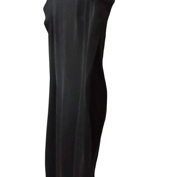 Worth Petite Black 100% Silk Cap Sleeve Knee Length Sheath Dress Sz 10 - Picture 3 of 7